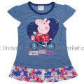 children wear baby girl peppa pig embroidered knitting dress